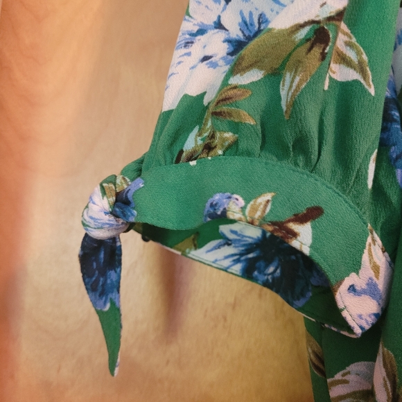 Green floral Banana Republic dress - Picture 3 of 4